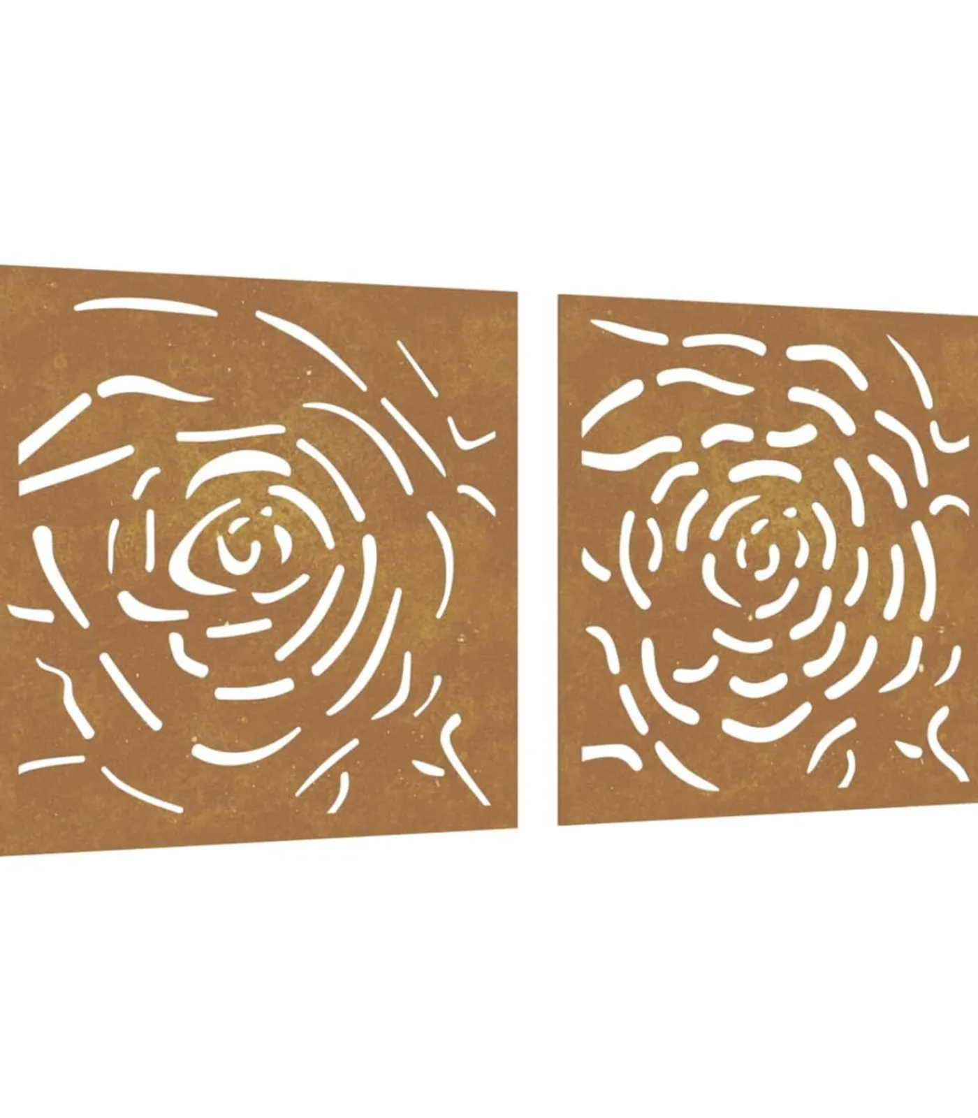 Discount Wanddecoratie tuin 2 st rozenontwerp 55x55 cm cortenstaal Decoratie