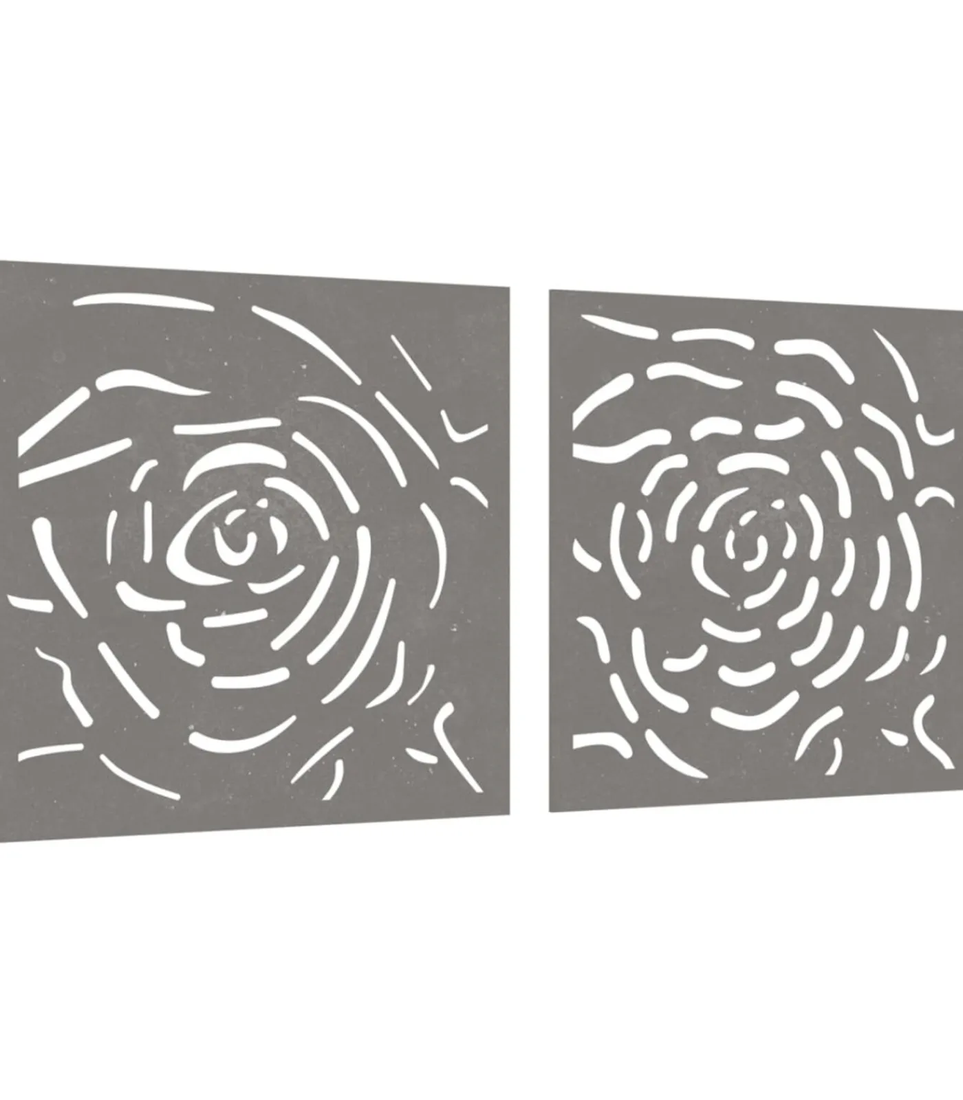 Discount Wanddecoratie tuin 2 st rozenontwerp 55x55 cm cortenstaal Decoratie