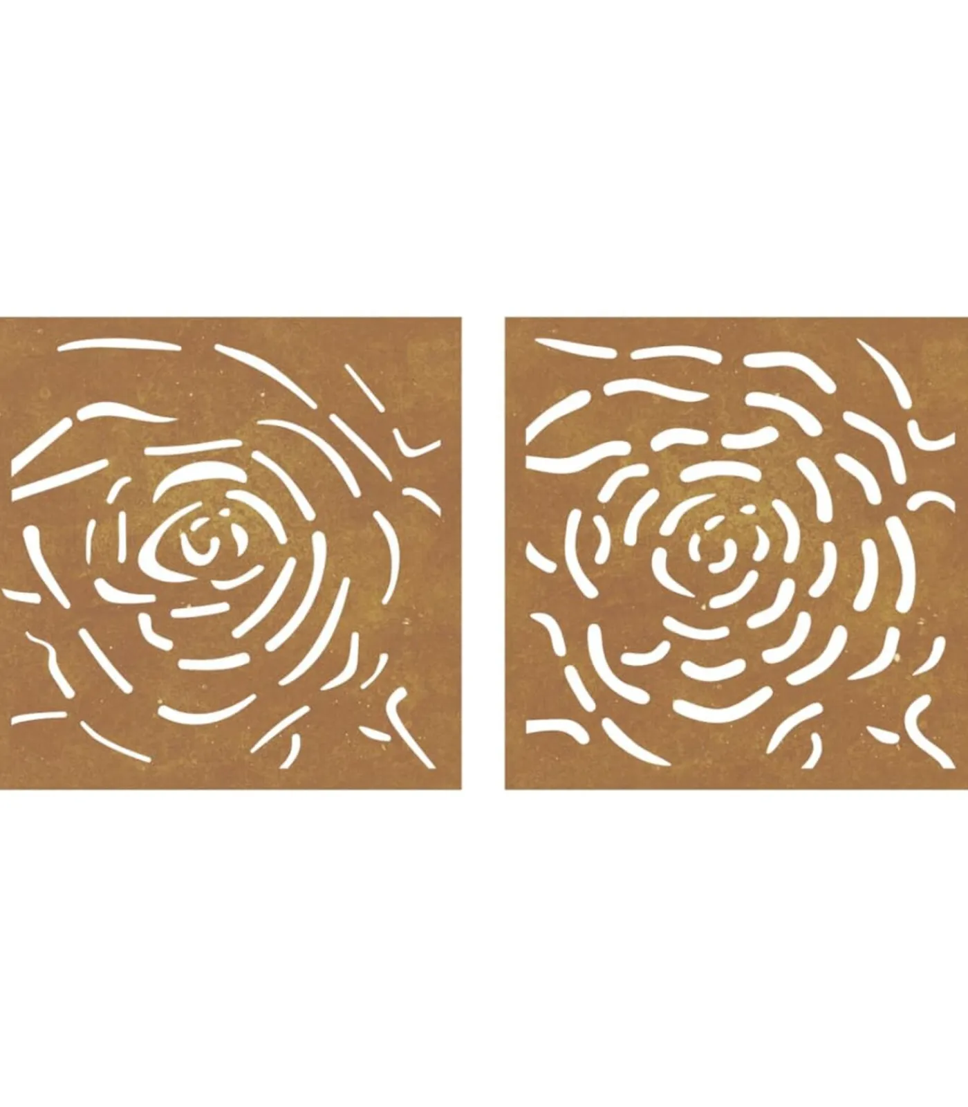 Discount Wanddecoratie tuin 2 st rozenontwerp 55x55 cm cortenstaal Decoratie