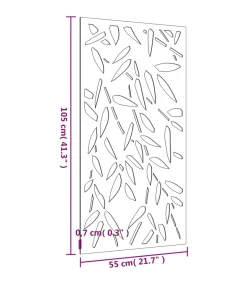 Sale Wanddecoratie tuin bamboebladontwerp 105x55 cm cortenstaal Decoratie