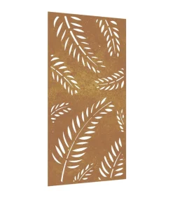 Clearance Wanddecoratie tuin bladontwerp 105x55 cm cortenstaal Decoratie