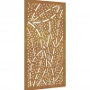 Clearance Wanddecoratie tuin bladontwerp 105x55 cm cortenstaal Decoratie