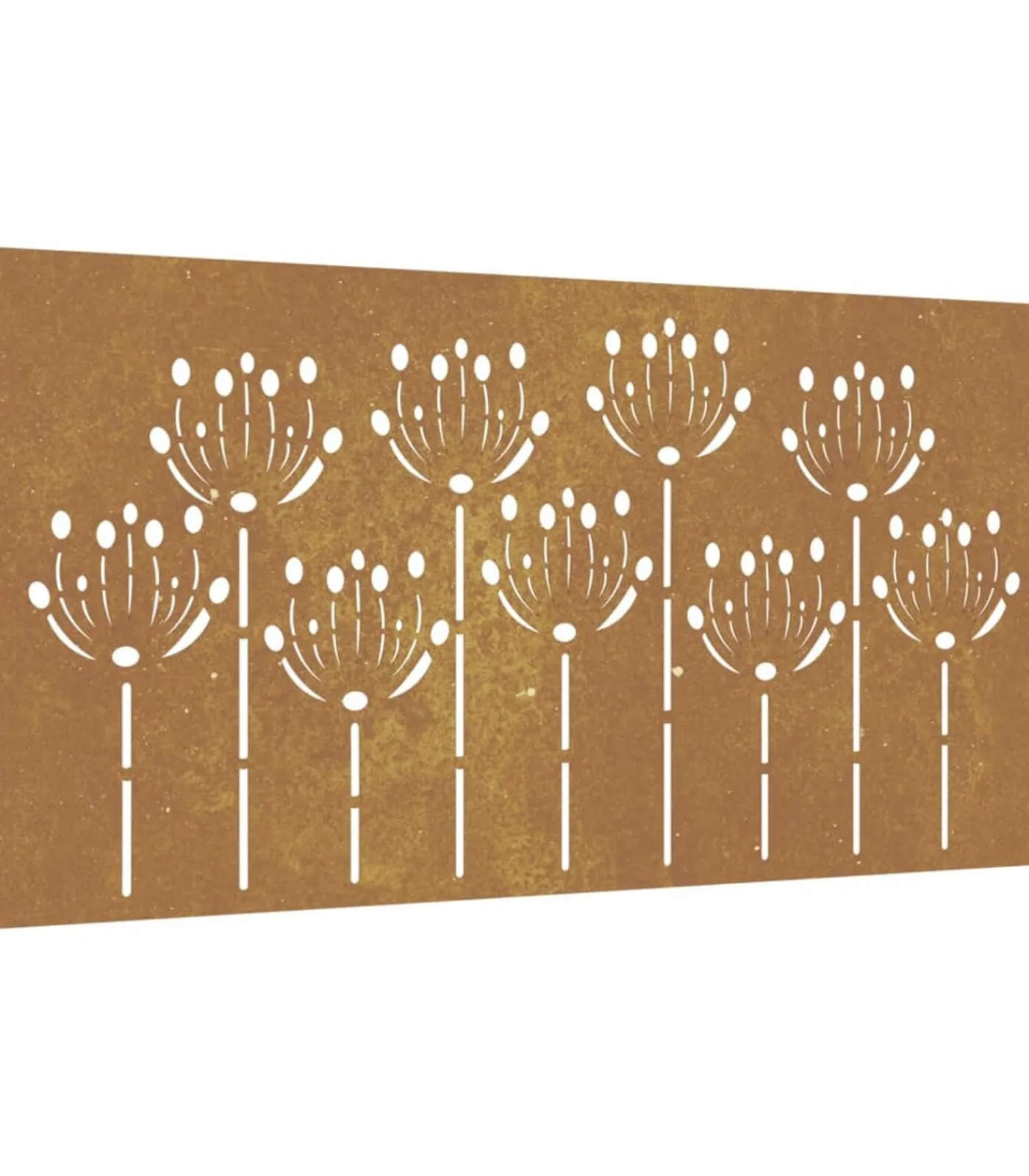 New Wanddecoratie tuin bloemenontwerp 105x55 cm cortenstaal Decoratie