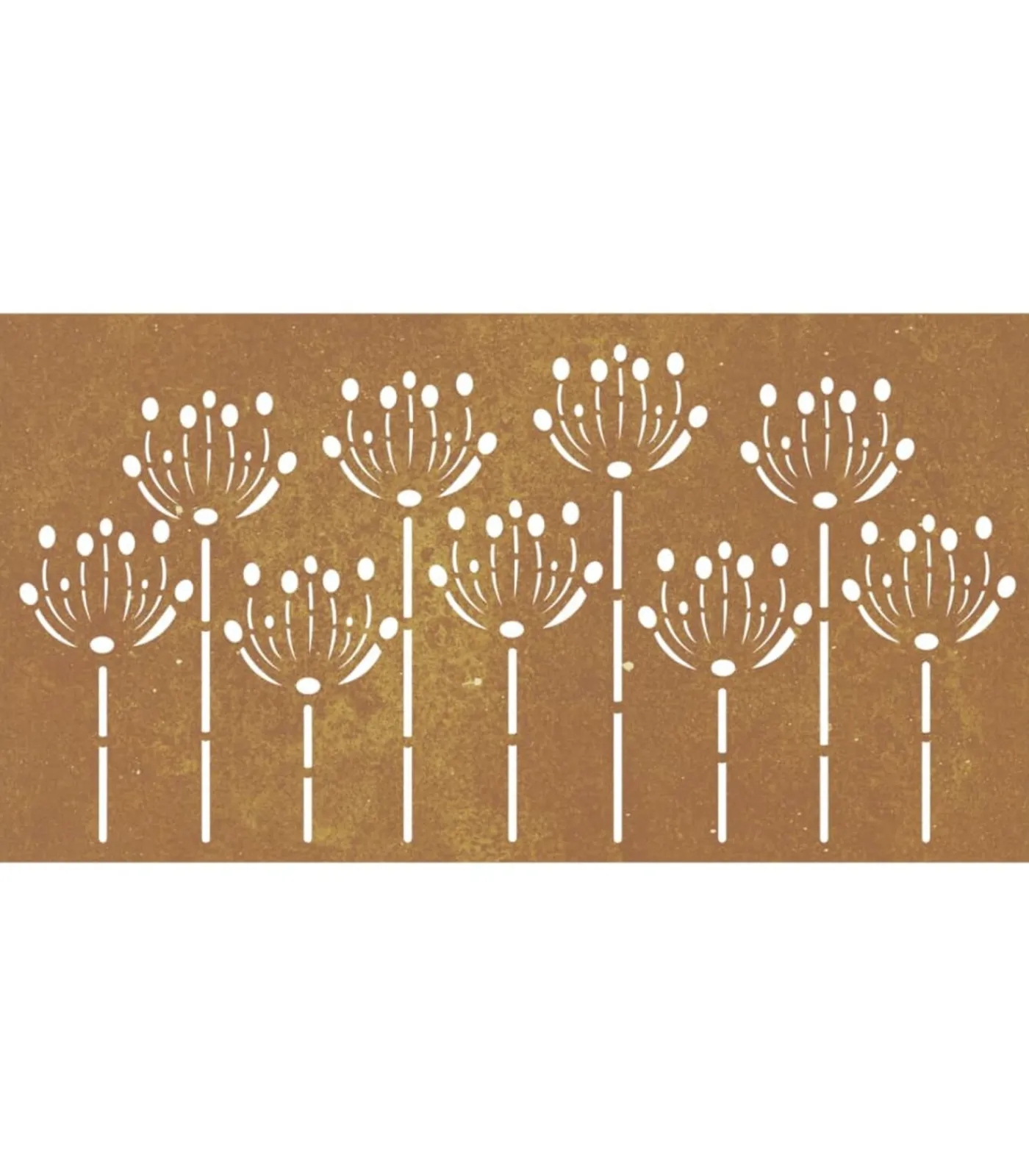 New Wanddecoratie tuin bloemenontwerp 105x55 cm cortenstaal Decoratie