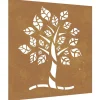 vidaXL Wanddecoratie tuin boomontwerp 55x55 cm cortenstaal