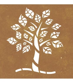 vidaXL Wanddecoratie tuin boomontwerp 55x55 cm cortenstaal