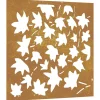 vidaXL Wanddecoratie tuin esdoornbladontwerp 55x55 cm cortenstaal