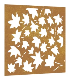 vidaXL Wanddecoratie tuin esdoornbladontwerp 55x55 cm cortenstaal