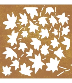 vidaXL Wanddecoratie tuin esdoornbladontwerp 55x55 cm cortenstaal