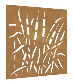 vidaXL Wanddecoratie tuin grasontwerp 55x55 cm cortenstaal