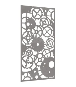 Wanddecoratie tuin tandwielontwerp 105x55 cm cortenstaal Decoratie