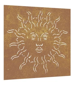 vidaXL Wanddecoratie tuin zonontwerp 55x55 cm cortenstaal