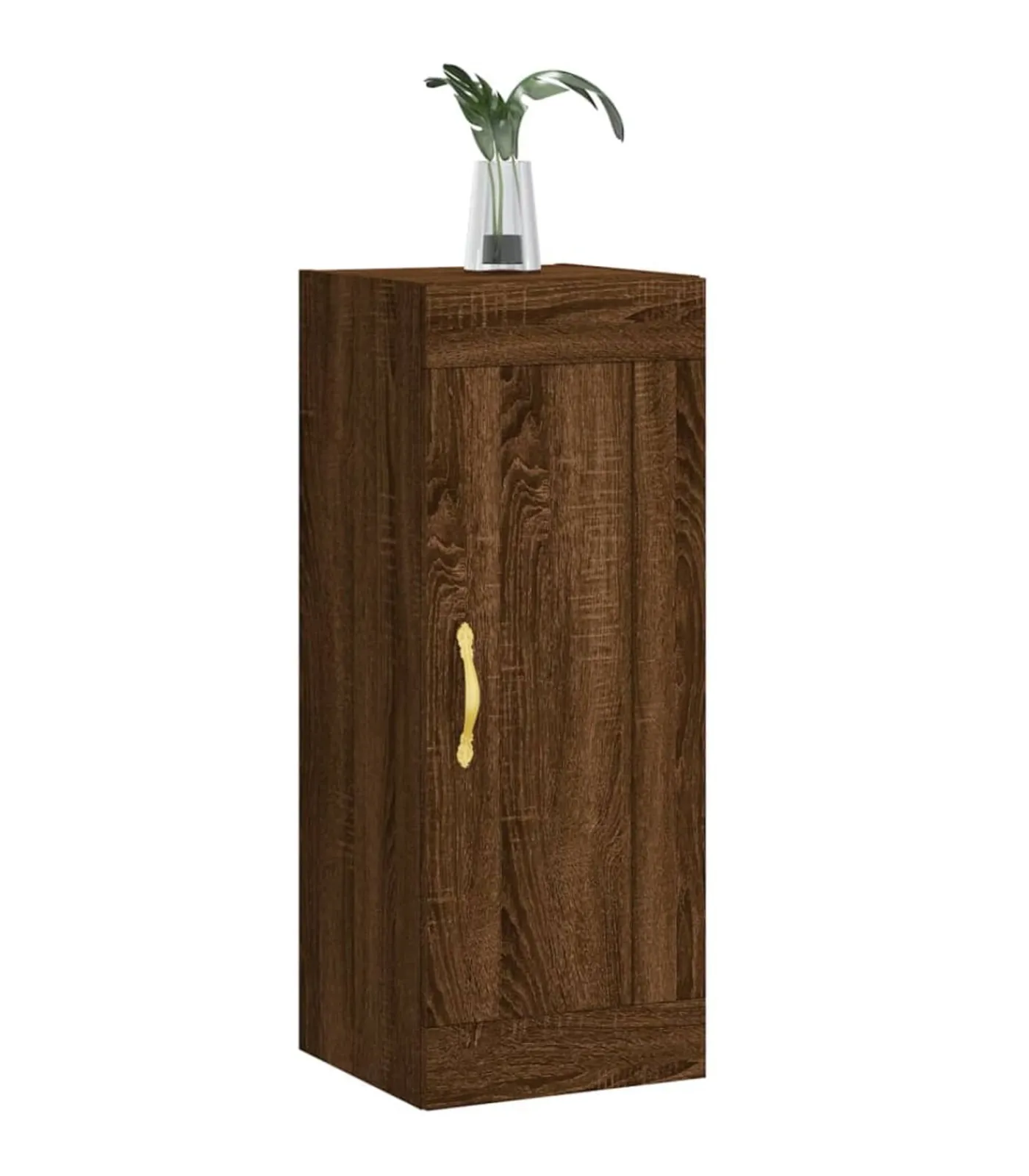 vidaXL Wandkast 34,5x34x90 cm bewerkt hout bruin eikenkleur
