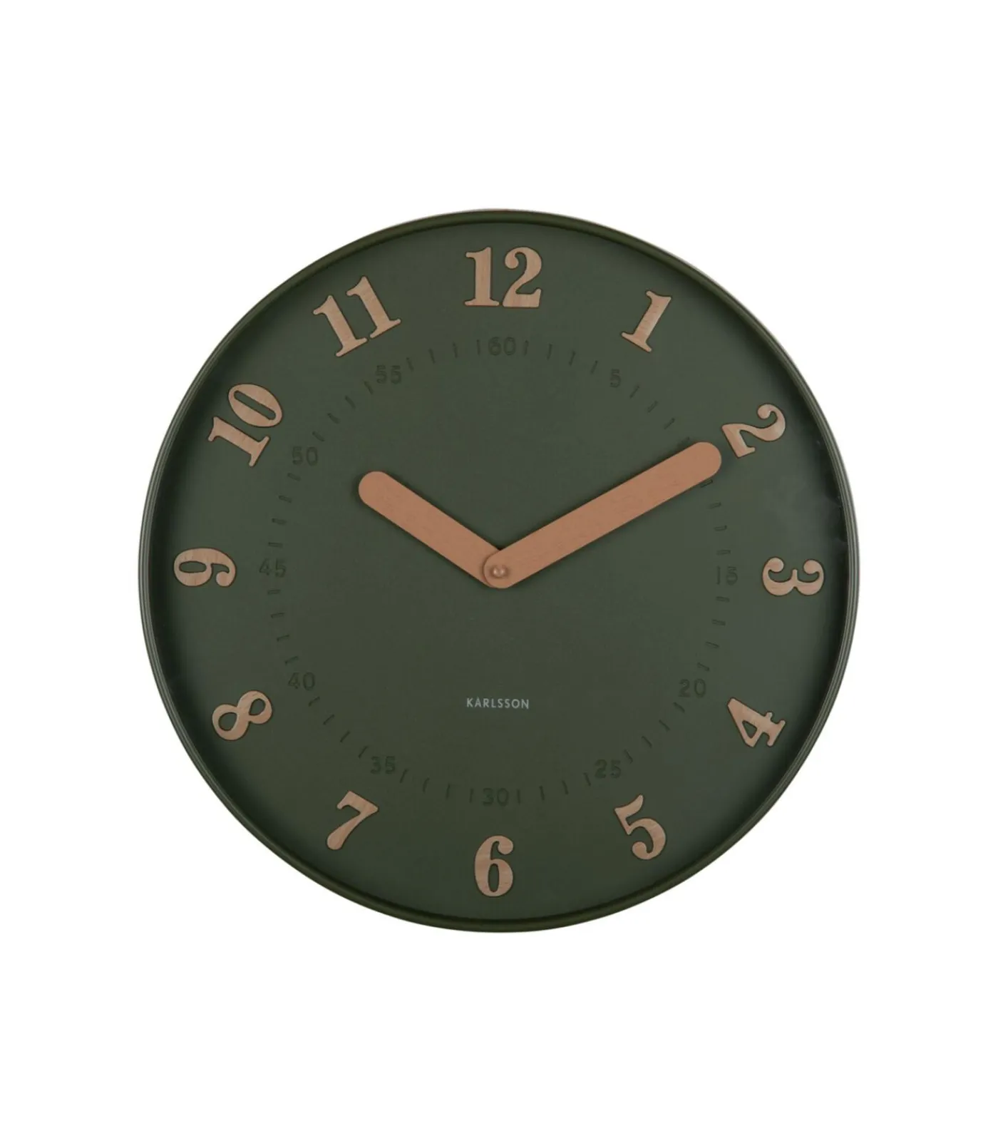 Best Wandklok Amena - Groen - 40x40x40cm Klokken