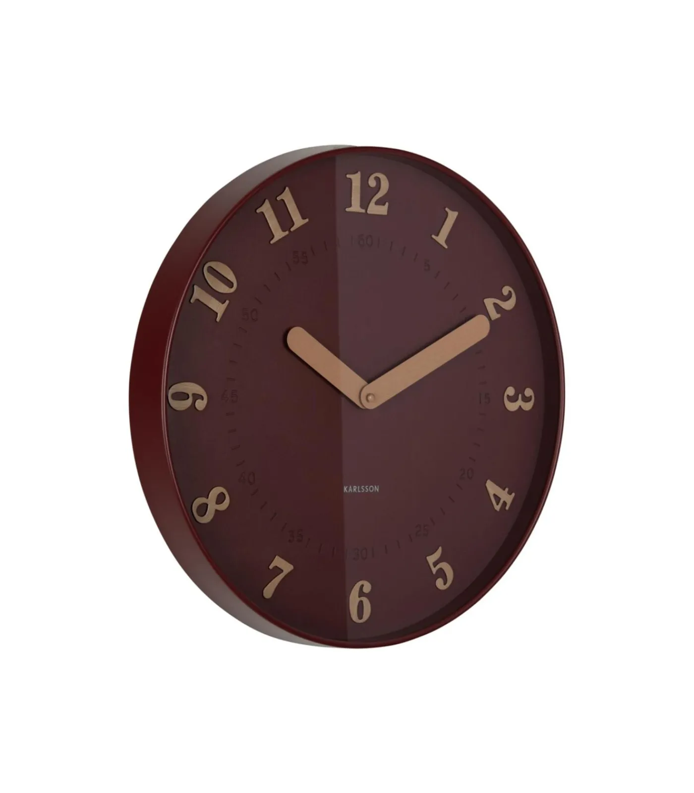 Karlsson Wandklok Amena - Rood - 40x40x40cm