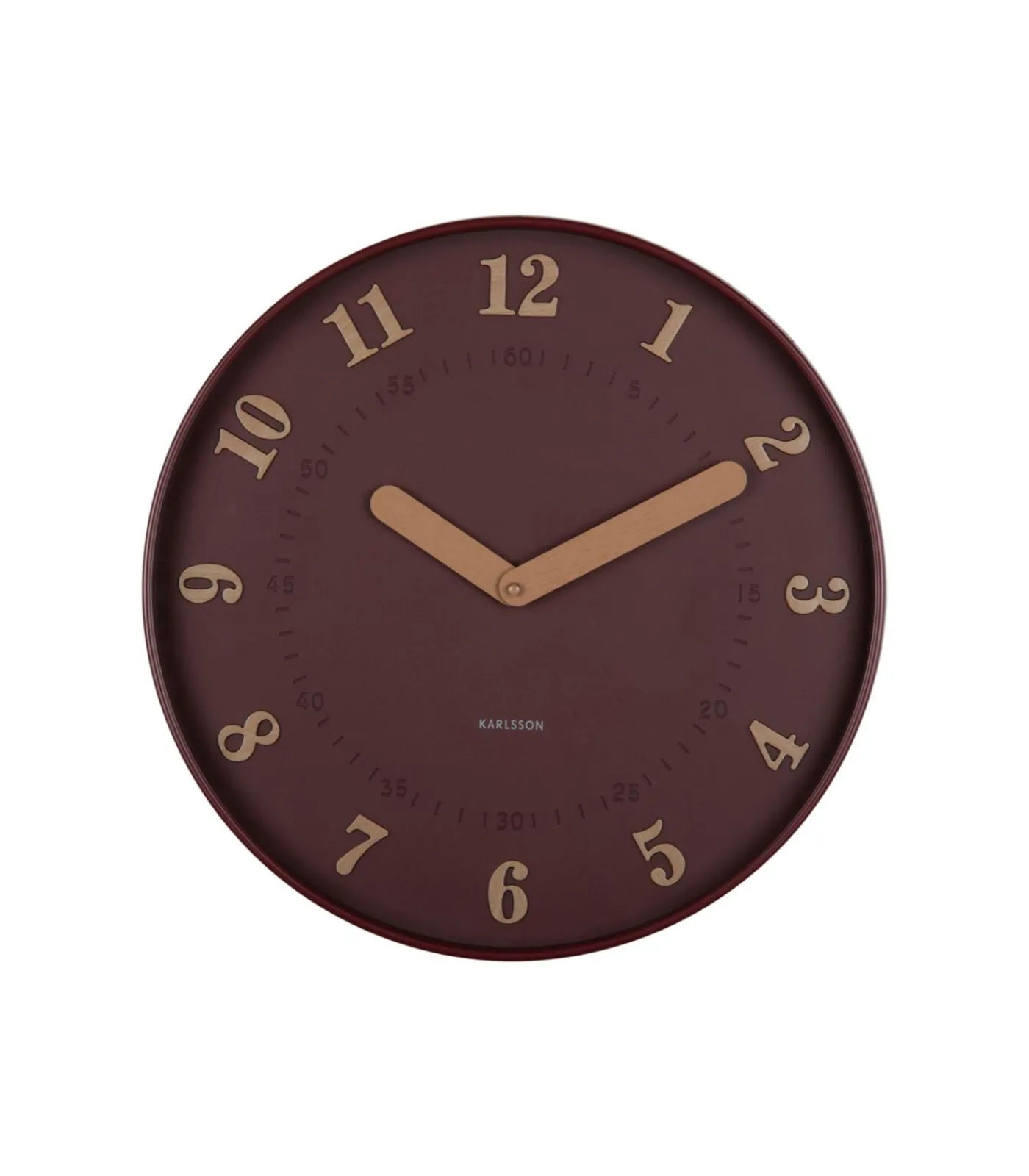 Karlsson Wandklok Amena - Rood - 40x40x40cm