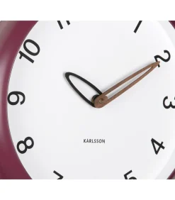 Sale Wandklok Bella - Dark mauve - 4.2x30x30cm Klokken