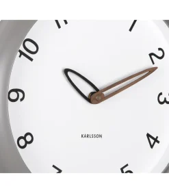 Karlsson Wandklok Bella - Donkergrijs - 4.2x30x30cm