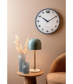 Karlsson Wandklok Brisk Dome - Klassiek blauw - Ø40cm