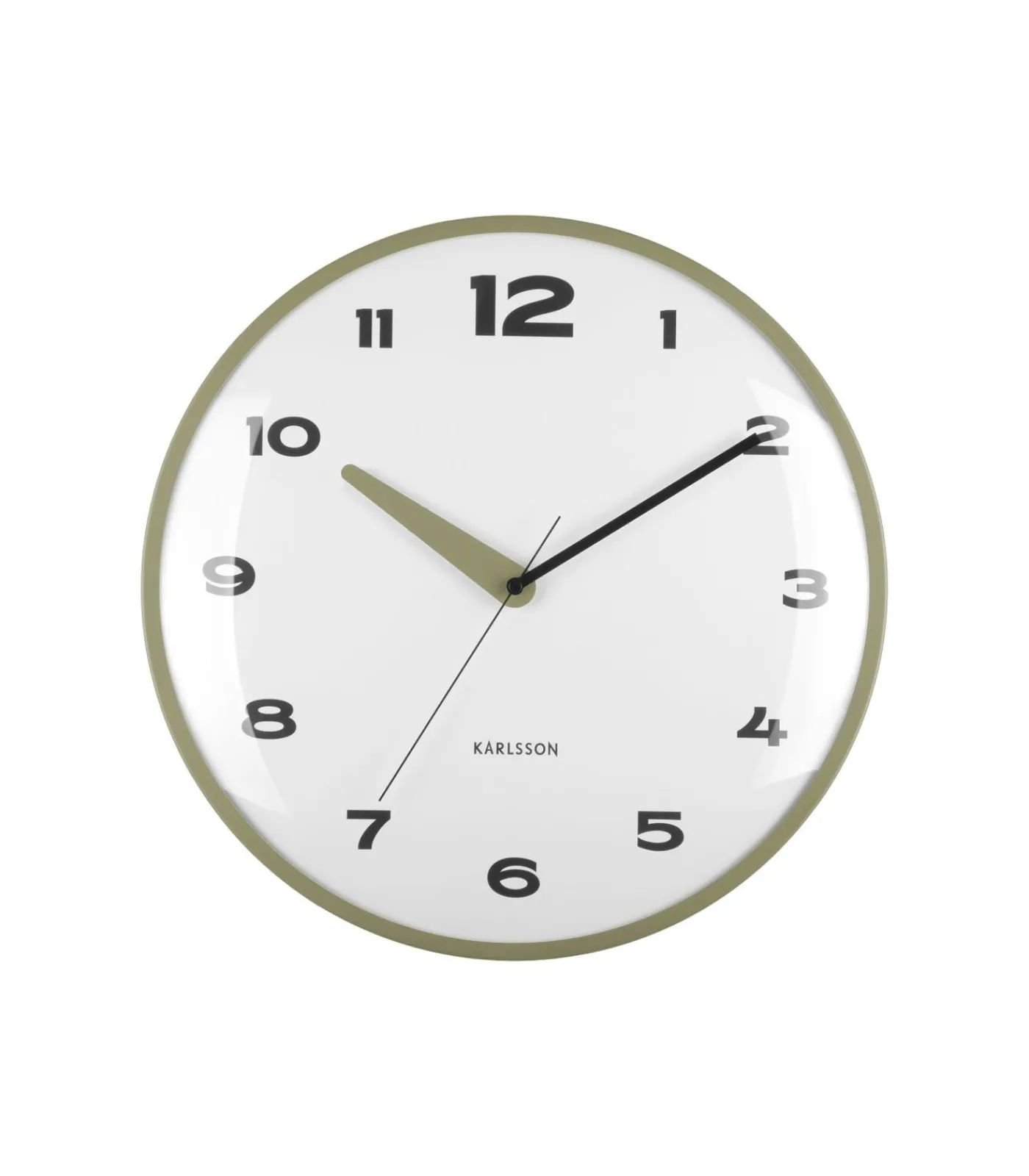Karlsson Wandklok Brisk Dome - Legergroen - Ø40cm