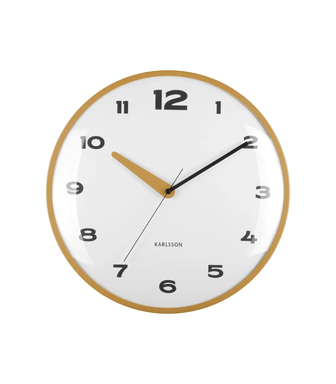Karlsson Wandklok Brisk Dome - Okergeel - Ø40cm