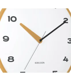 Karlsson Wandklok Brisk Dome - Okergeel - Ø40cm