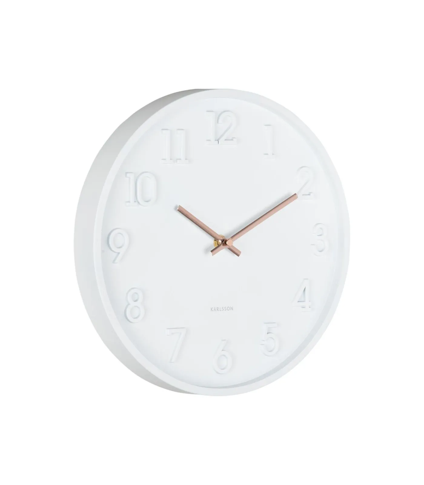 Karlsson Wandklok Calma - Mat wit - 3.8x30x30cm