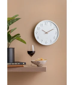 Karlsson Wandklok Calma - Mat wit - 3.8x30x30cm