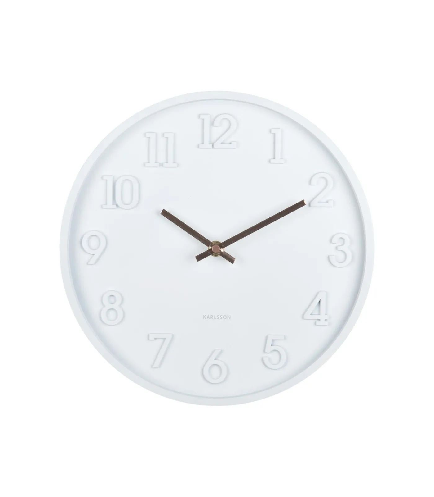 Karlsson Wandklok Calma - Mat wit - 3.8x30x30cm