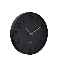 Karlsson Wandklok Calma - Zwart - 3.8x30x30cm