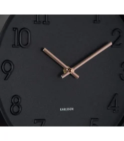 Karlsson Wandklok Calma - Zwart - 3.8x30x30cm