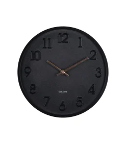 Karlsson Wandklok Calma - Zwart - 3.8x30x30cm