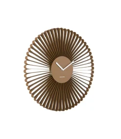 Wandklok Cascara - Bruin - 50x50x50cm Klokken