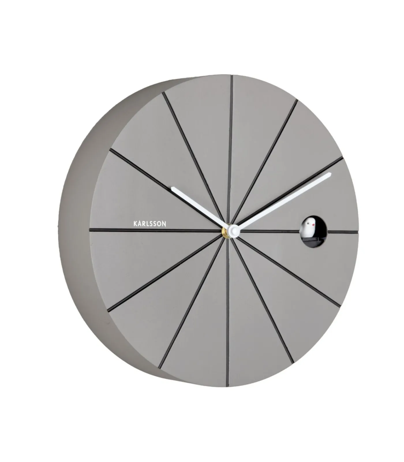 Online Wandklok Destacado Cuckoo - Grijs - 28x28x28cm Klokken