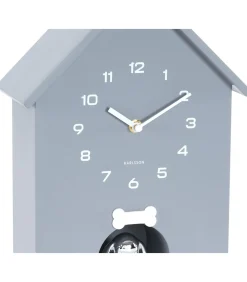 Outlet Wandklok Dog House - Grijs - 24.9x9x27cm Klokken