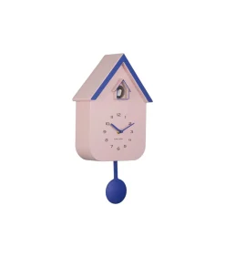 New Wandklok Dupla Color Cuckoo - Roze - 21.5x21.5x41.5cm Klokken