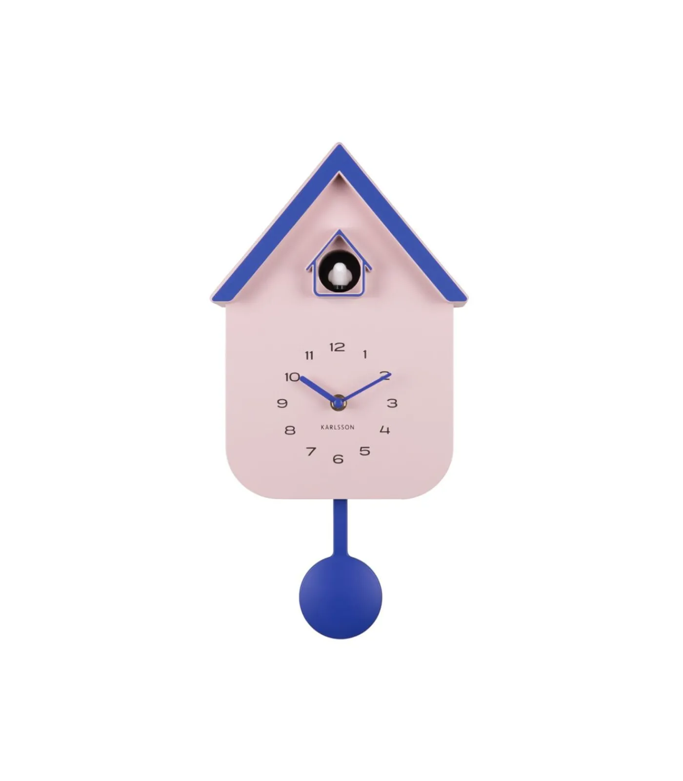 New Wandklok Dupla Color Cuckoo - Roze - 21.5x21.5x41.5cm Klokken