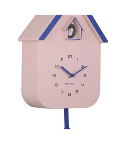 New Wandklok Dupla Color Cuckoo - Roze - 21.5x21.5x41.5cm Klokken