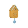 Karlsson Wandklok Dupla Color Cuckoo - Geel - 21.5x21.5x41.5cm