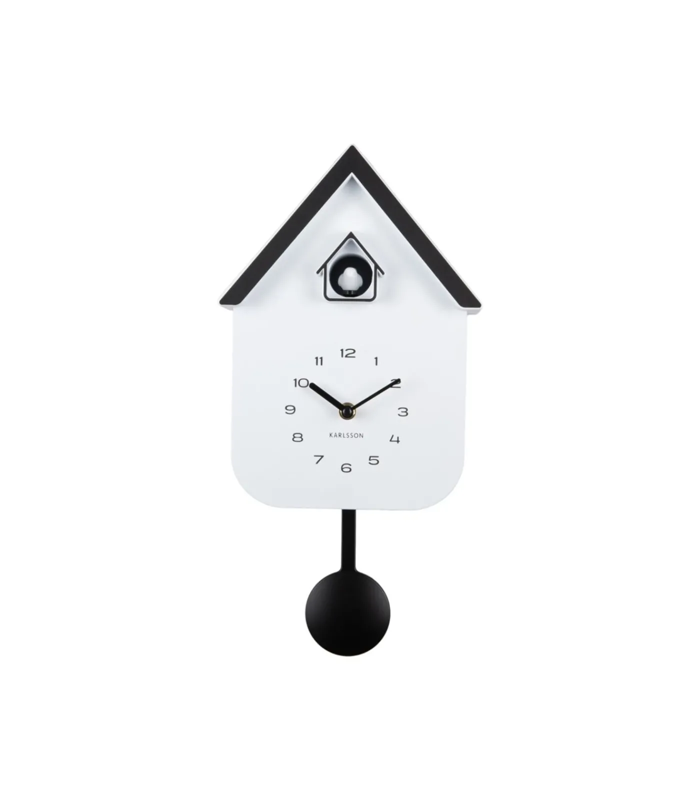 Karlsson Wandklok Dupla Color Cuckoo - Wit - 21.5x21.5x41.5cm