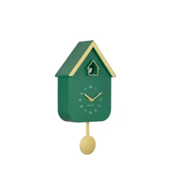 Karlsson Wandklok Dupla Color Cuckoo - Groen - 21.5x21.5x41.5cm