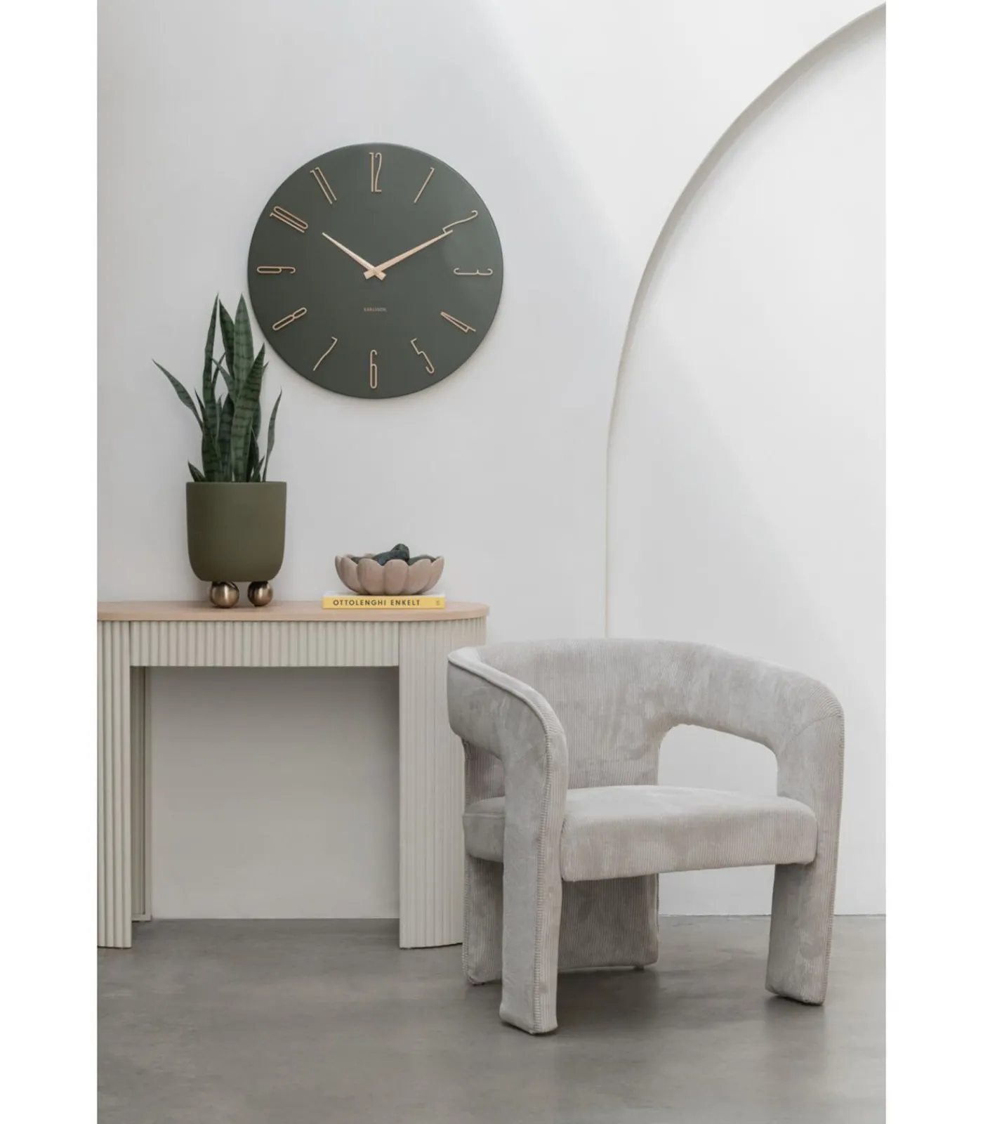 Online Wandklok Esmerado Large - Groen - 60x60x60cm Klokken