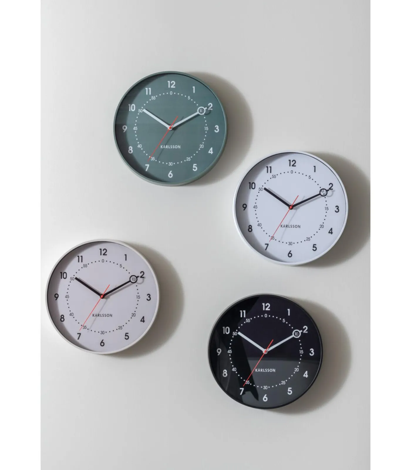 Clearance Wandklok Fresco - Zwart - 31.5x31.5x31.5cm Klokken