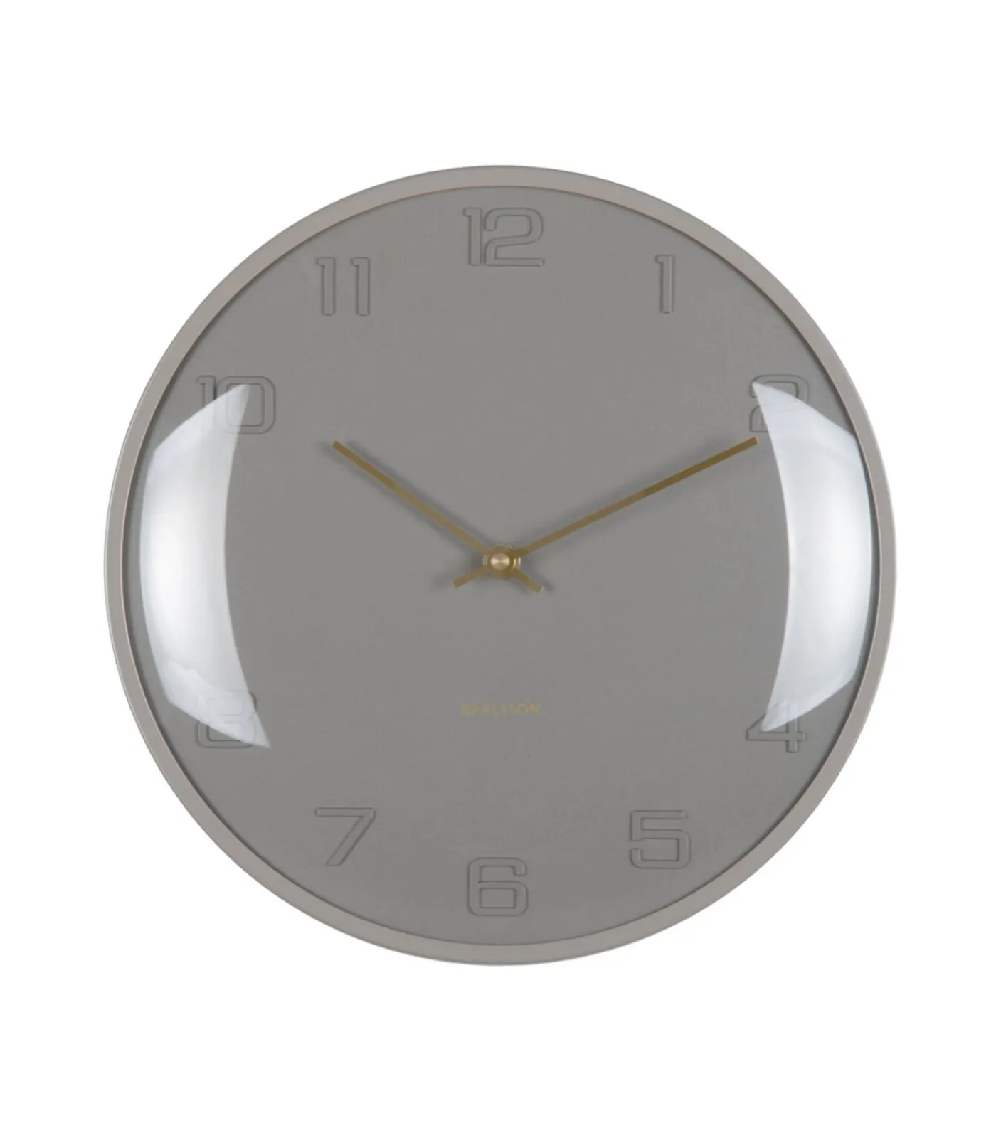 Hot Wandklok Fuerte Dome - Grijs - 30.5x30.5x30.5cm Klokken