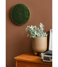 Wandklok Fuerte Dome - Groen - 30.5x30.5x30.5cm Klokken