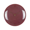 Karlsson Wandklok Fuerte Dome - Rood - 30.5x30.5x30.5cm