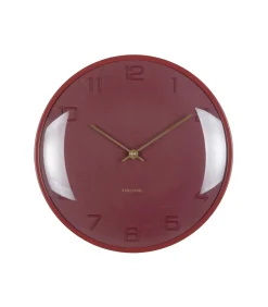 Karlsson Wandklok Fuerte Dome - Rood - 30.5x30.5x30.5cm
