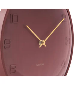 Karlsson Wandklok Fuerte Dome - Rood - 30.5x30.5x30.5cm