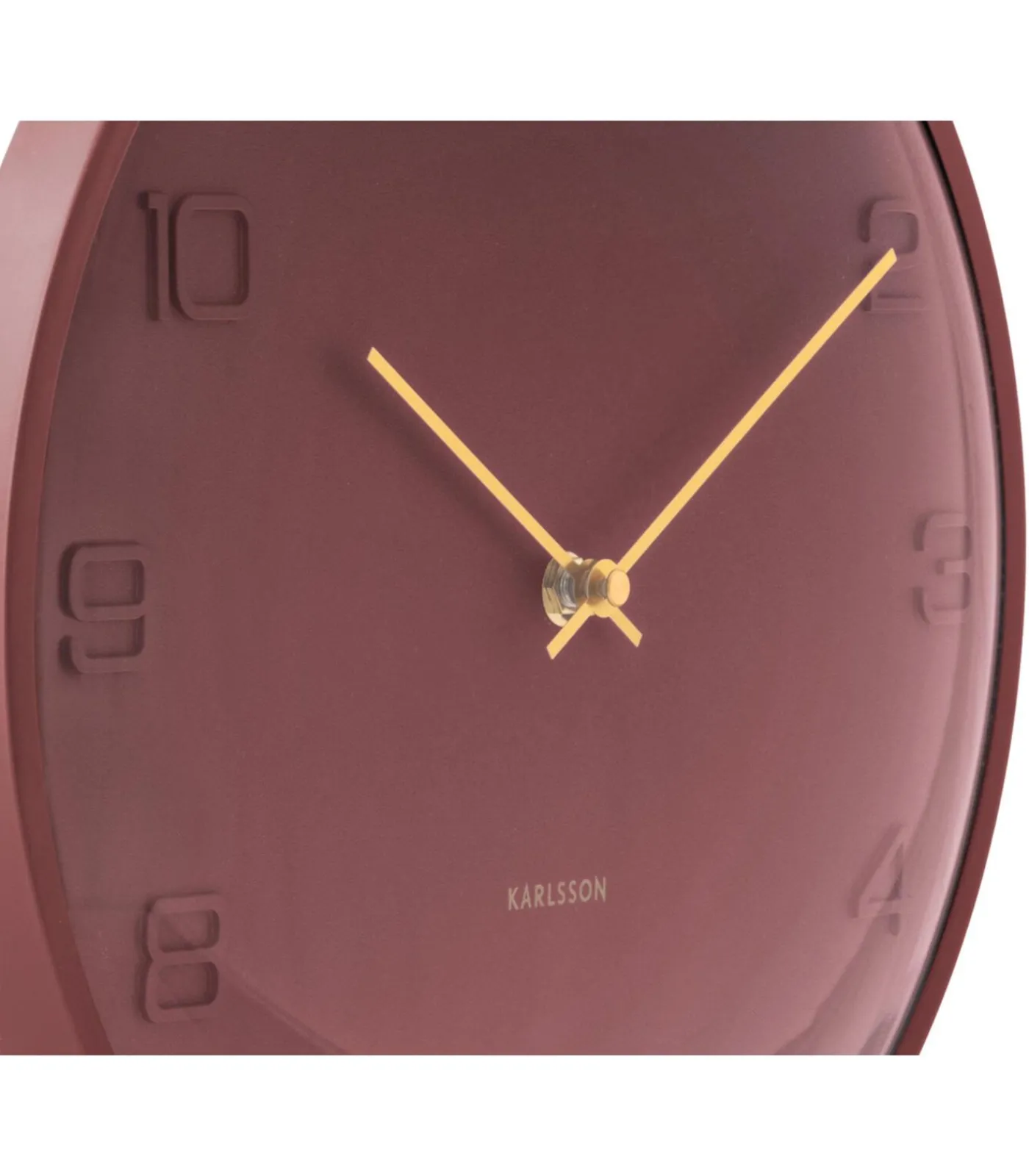 Karlsson Wandklok Fuerte Dome - Rood - 30.5x30.5x30.5cm