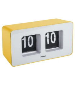 New Wandklok Funky Flip - Heldergeel - 7x17.7x9.2cm Klokken